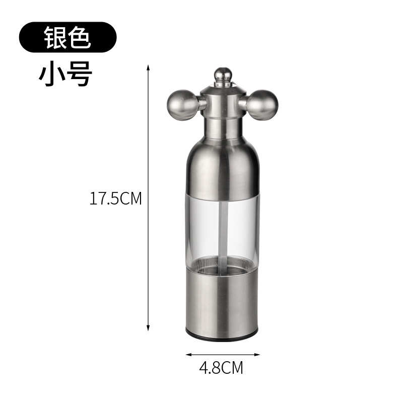 304厨房 器海盐手动磨花椒粉器瓶黑胡椒胡椒研磨不锈钢粒研磨研磨