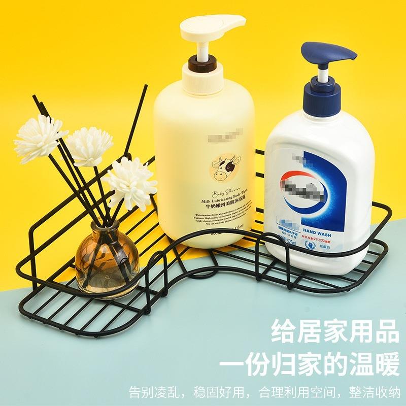 加厚免打架孔浴室架卫生壁式洗浴用品置物挂间墙上厕所转角三角架图片