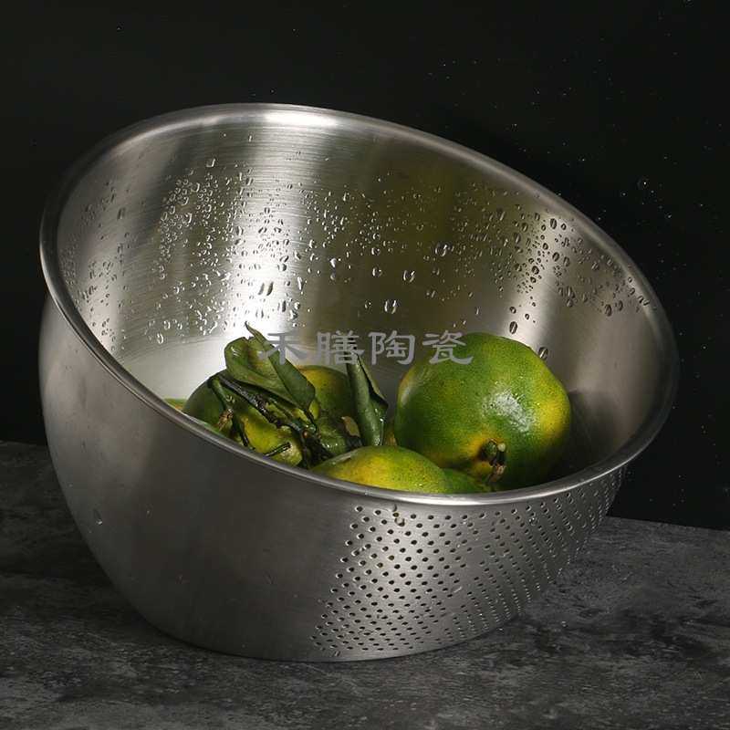 不锈钢淘米器洗菜篮厨房工具家用创意漏盆沥水篮加厚洗米筛洗菜筐,餐饮具,洗菜盆/沥水篮/漏水筛,淘宝优惠券,粉丝福利购,淘宝优惠卷