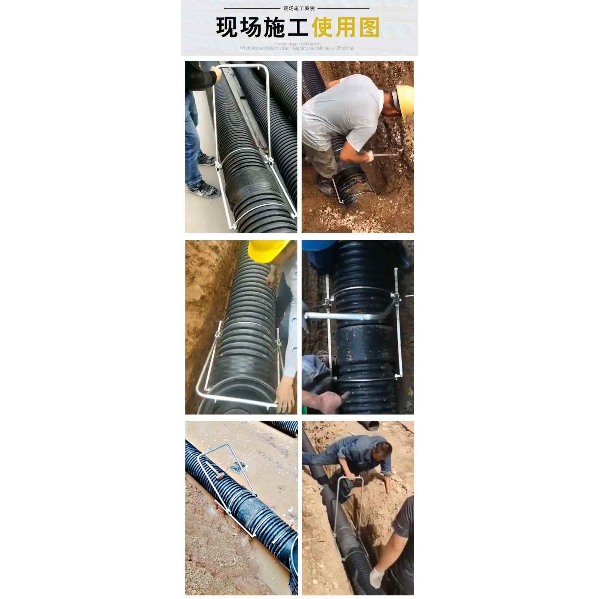 纹65厂家直销双壁波管装拉型紧器安装通用接管器安工具手动对接管