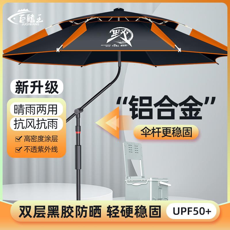 钓鱼伞雨伞户外专用钓箱大钓伞2024新款拐杖防晒太阳遮阳伞露营伞
