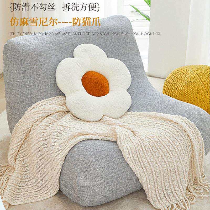 新仿麻雪尼尔沙发套毛毛虫懒人沙发罩加厚防猫抓连体单人沙发盖巾