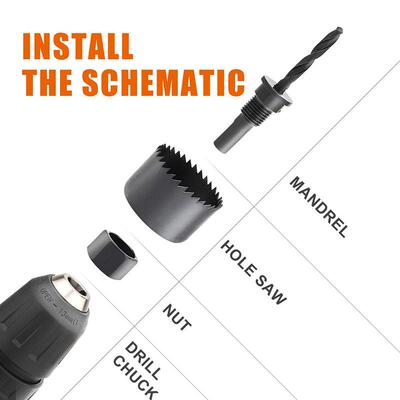 境B1992B111pc6件套塑盒装孔锯膏板石开孔器 19mm614mm天花板打跨