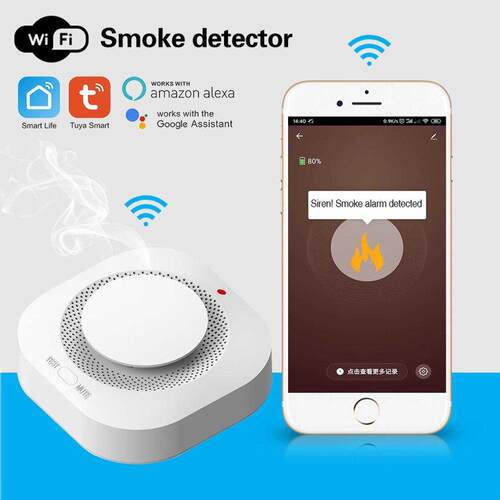 涂鸦智能TUYA WIFI烟雾警报器家ZIGBEE烟雾警报器火灾感应APP推送