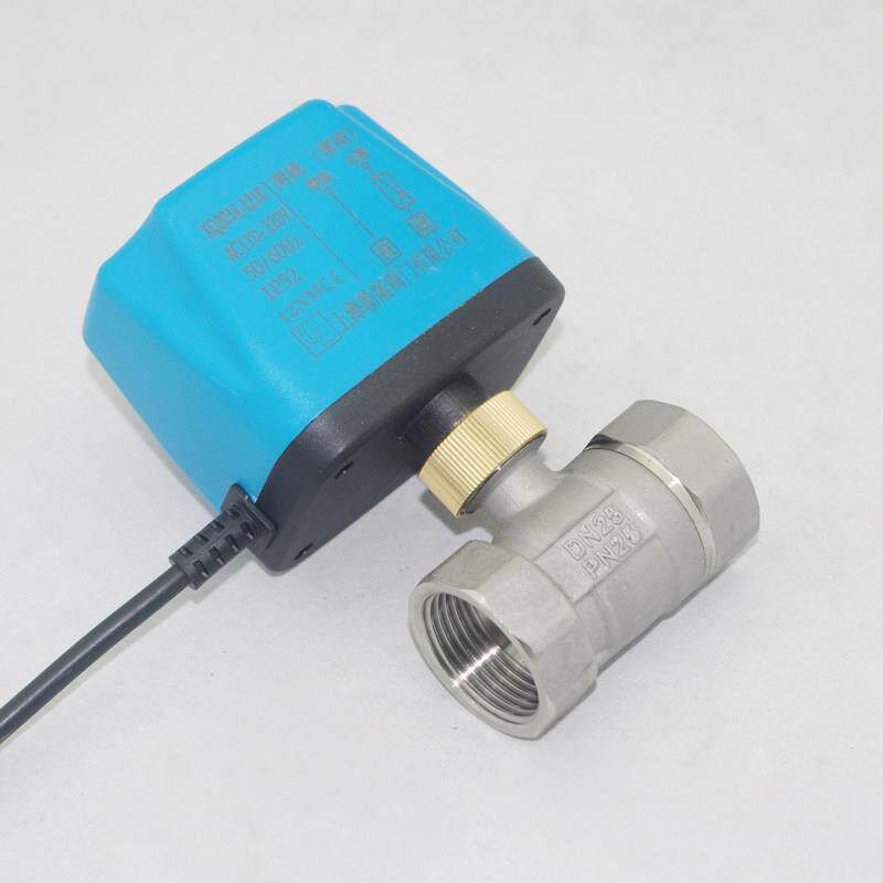 隆不锈钢电动二勒通球阀12V24V220V常球开常XQ2014-闭通电二磁阀D
