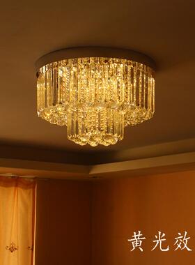 跨境层气大圆形客厅双晶灯卧室吸顶灯入户LVI过道水灯酒店售楼处