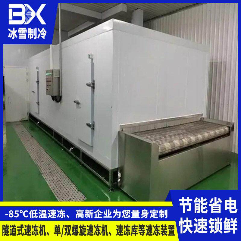 全自动隧道式速冻机猪肉羊肉牛肉速冻设备鱼类海鲜大型速冻线