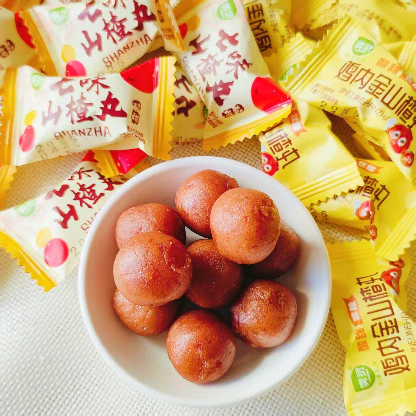 *雾灵七味山楂丸鸡内金山楂串串球即食休闲零食小吃独立小包装果