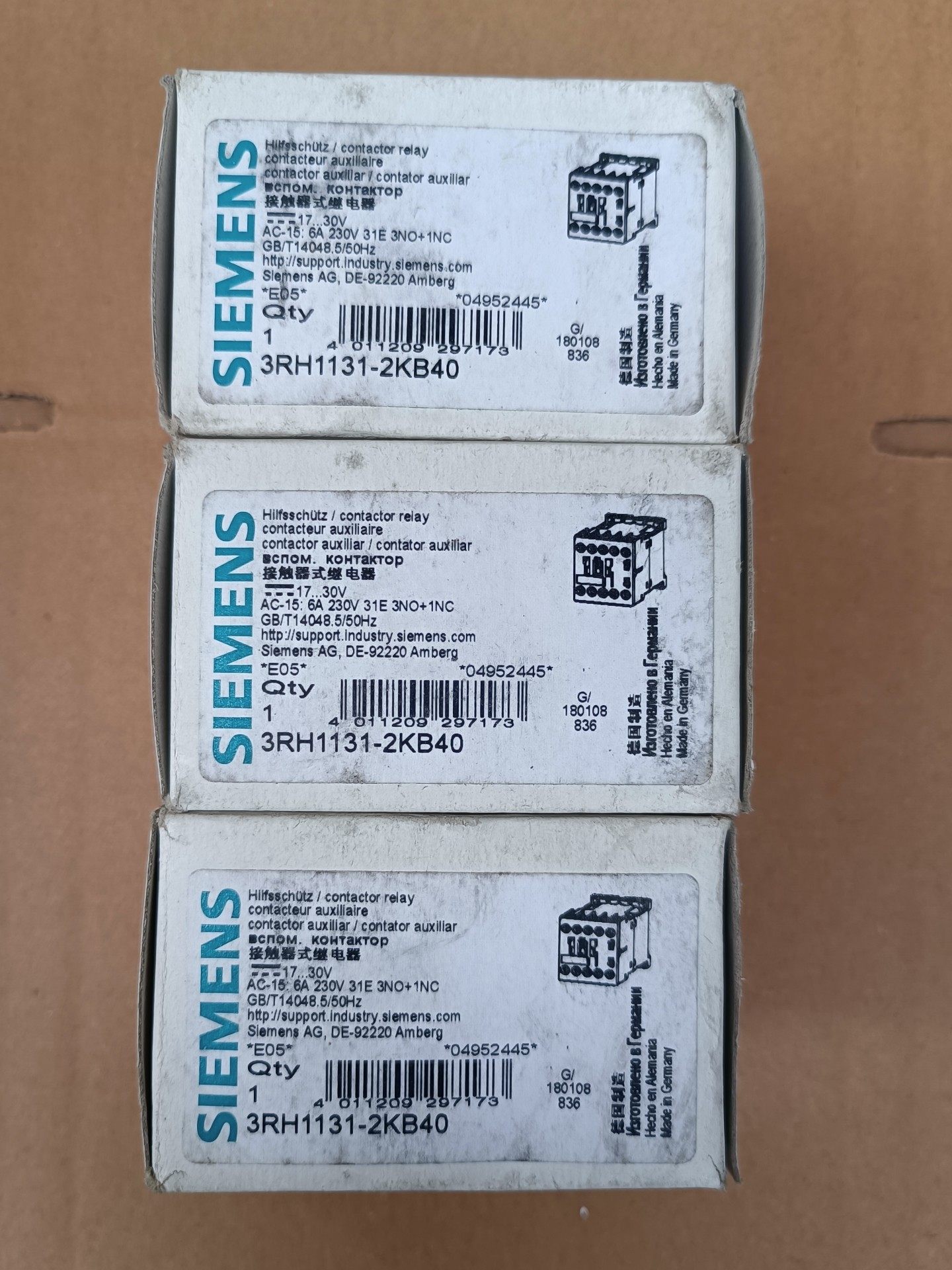 全新正品西门子接触器式继电器