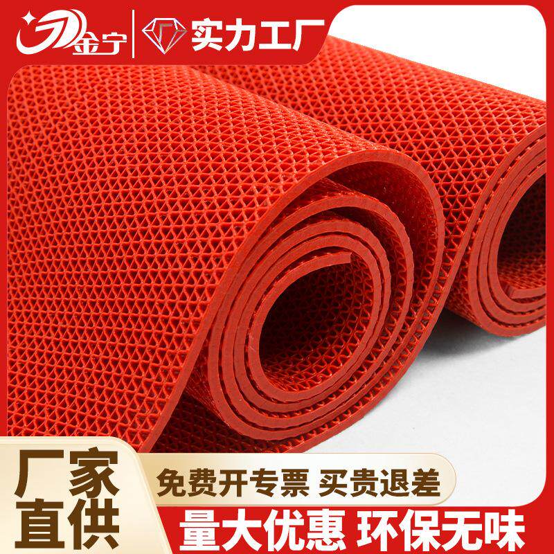 义乌加厚浴室防滑垫卫生间厨房门口镂空防水防摔脚垫室外商用PVC
