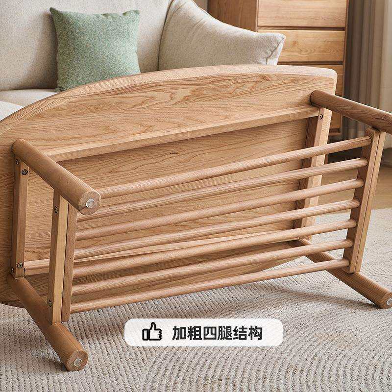 北欧日式纯实木茶几家用矮桌简约原木长方形小户型客厅带储物茶台