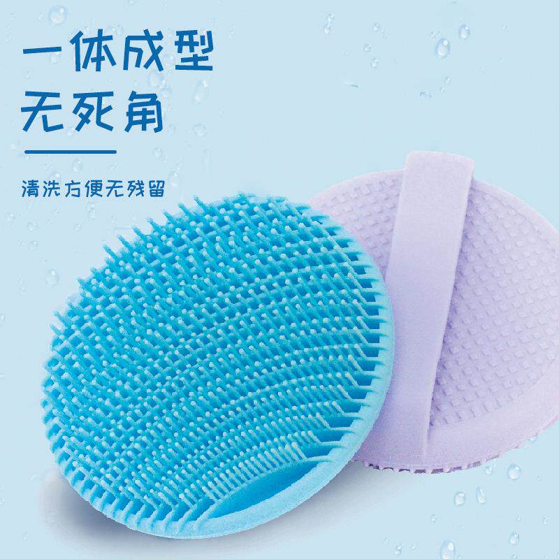 跨境宝宝硅胶洗发刷去胎脂刷子洗澡用品新生婴儿洗头刷去头垢神器