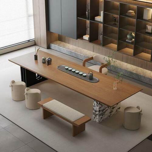 实木轻奢岛茶桌茶具茶台一整套家用客厅办公室2024新款高级