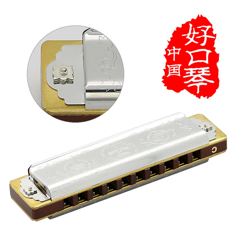包邮通宝1210布鲁斯10孔口琴C调进口高级成人专业演奏枫木琴格