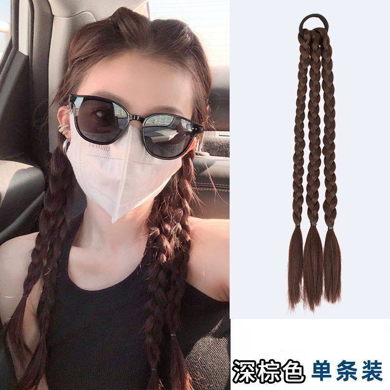 脏脏辫子假发头绳假马尾辫发圈2024新款新中式假鱼骨麻拳击辫,美发护发/假发,马尾,淘宝优惠券,粉丝福利购,淘宝优惠卷