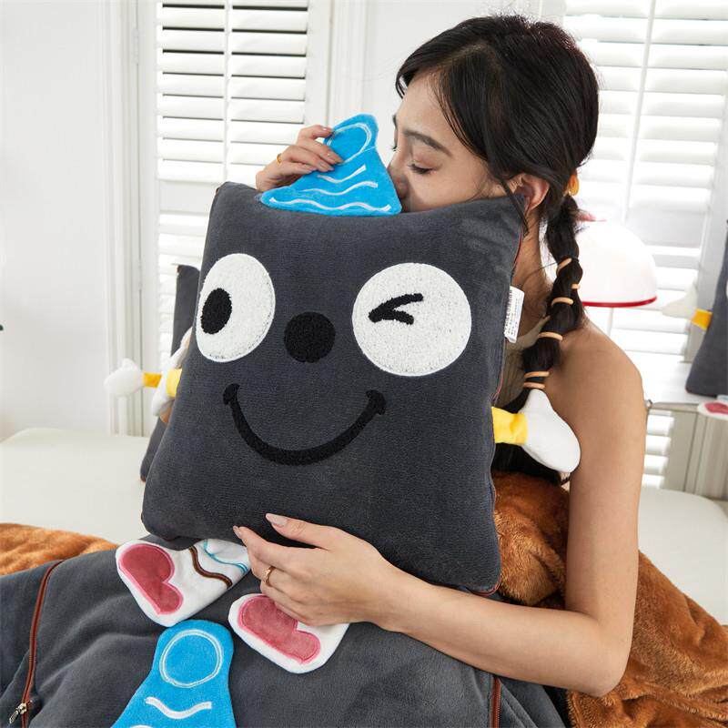 加厚抱枕被子两用二合一车载午睡毯午休毛毯多功能办公室车用枕头