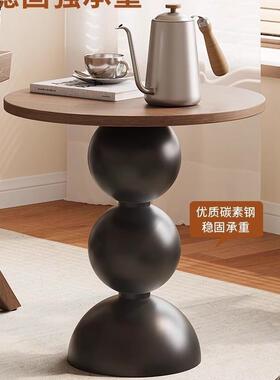 AOG中古风式复古几轻奢客厅边法小户型角几小实边几木沙发边几诧