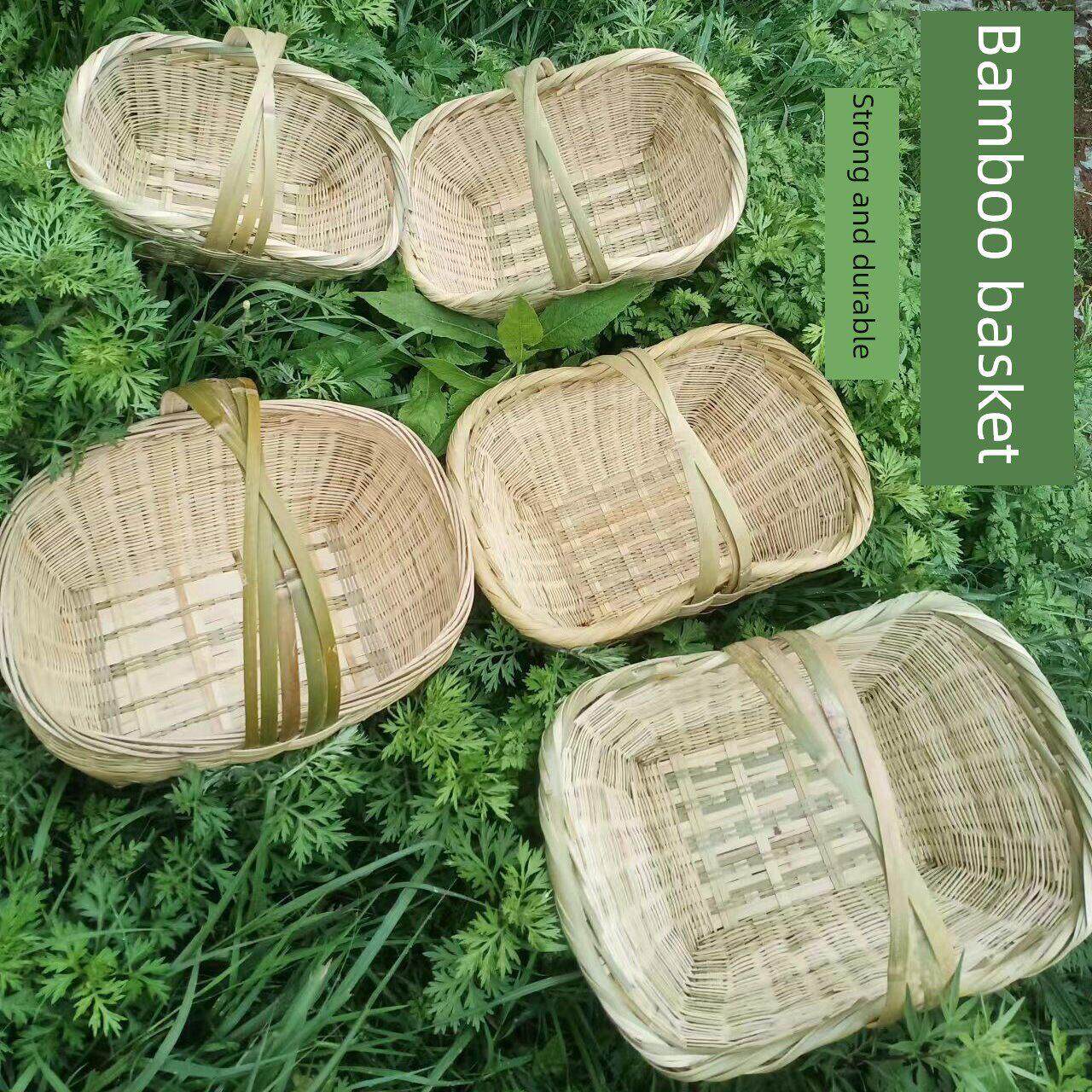 农村纯手工编织挎包蔬菜篮竹篮鸡蛋水果篮储物篮竹编篮竹编制品