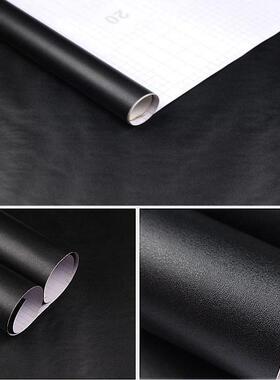 黑色白色PV彩波C音软片卧室客厅自家具翻色新纯色背胶29粘墙纸