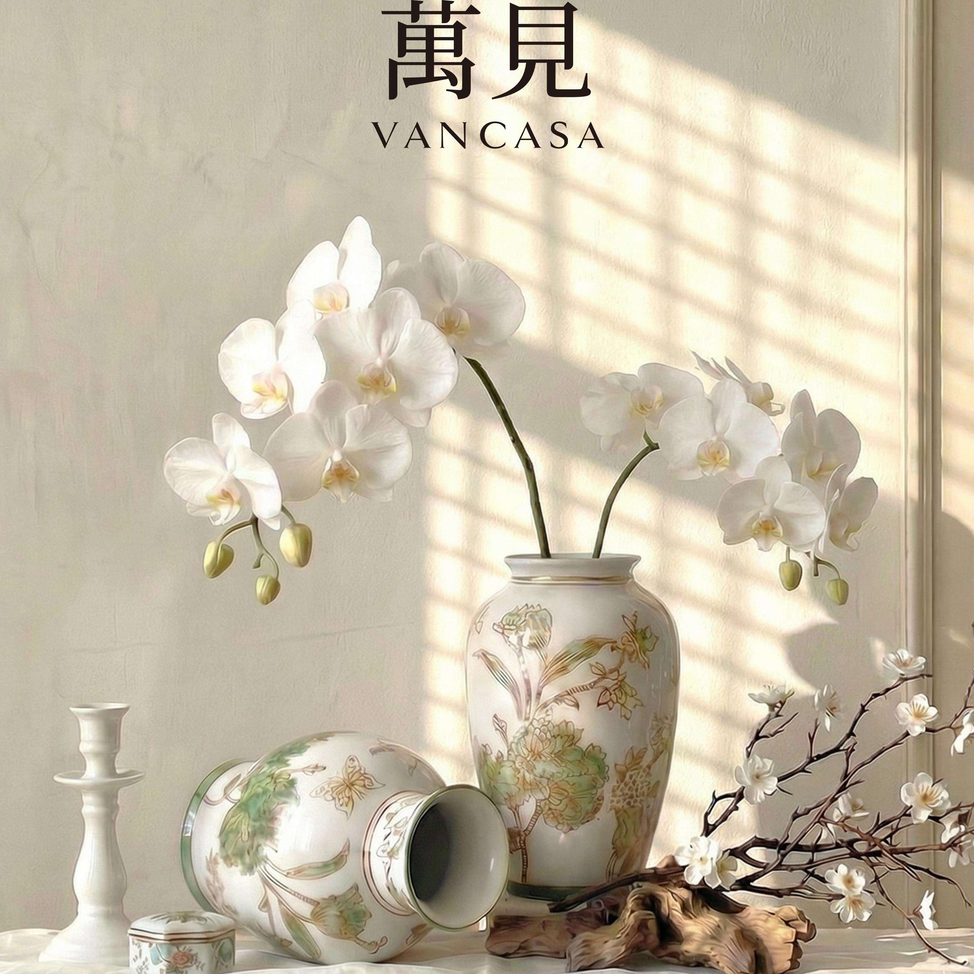 万见「苏VV0001-1晚绿」新高中式绿花瓶轻奢饰高档伯级感陶瓷花器