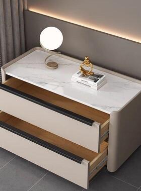 实木大尺寸加宽床头柜简约现代60cm实木岩板家用卧室床头储物柜