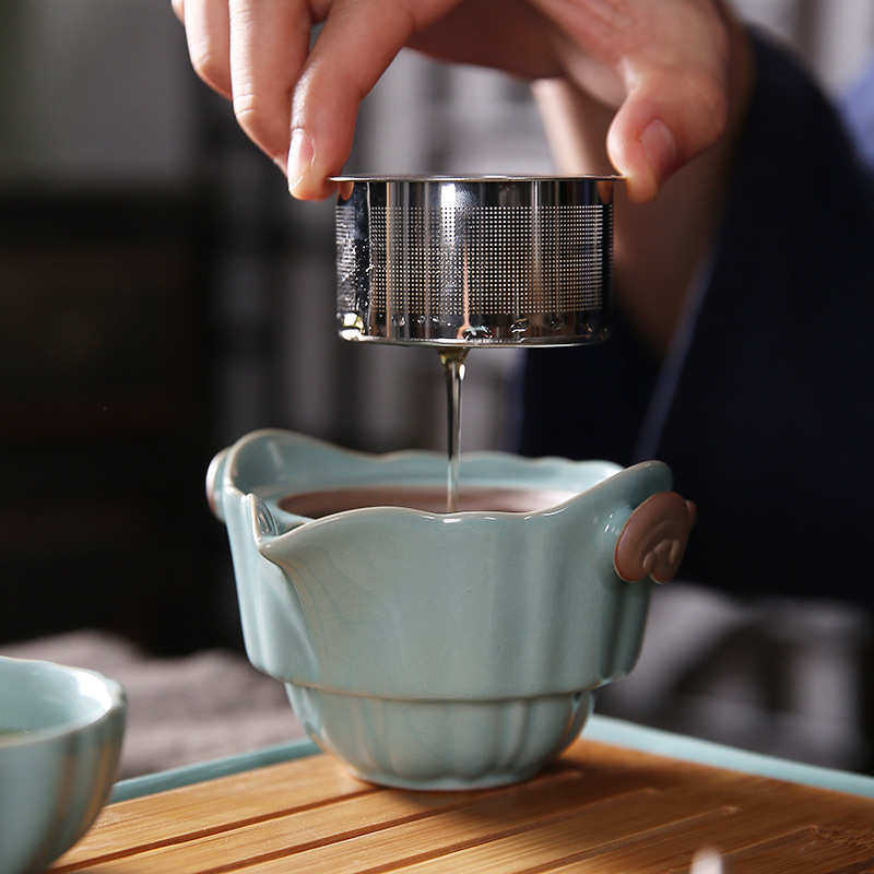 汝窑旅行茶具套装一壶两杯快客杯陶瓷泡茶壶茶杯功夫茶户外便携式,餐饮具,功夫茶具,淘宝优惠券,粉丝福利购,淘宝优惠卷