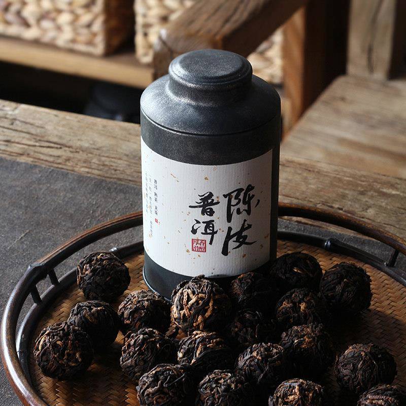 陈皮普洱熟茶云南勐海古树普洱熟茶小沱龙珠陈皮茶香醇甜润茶叶