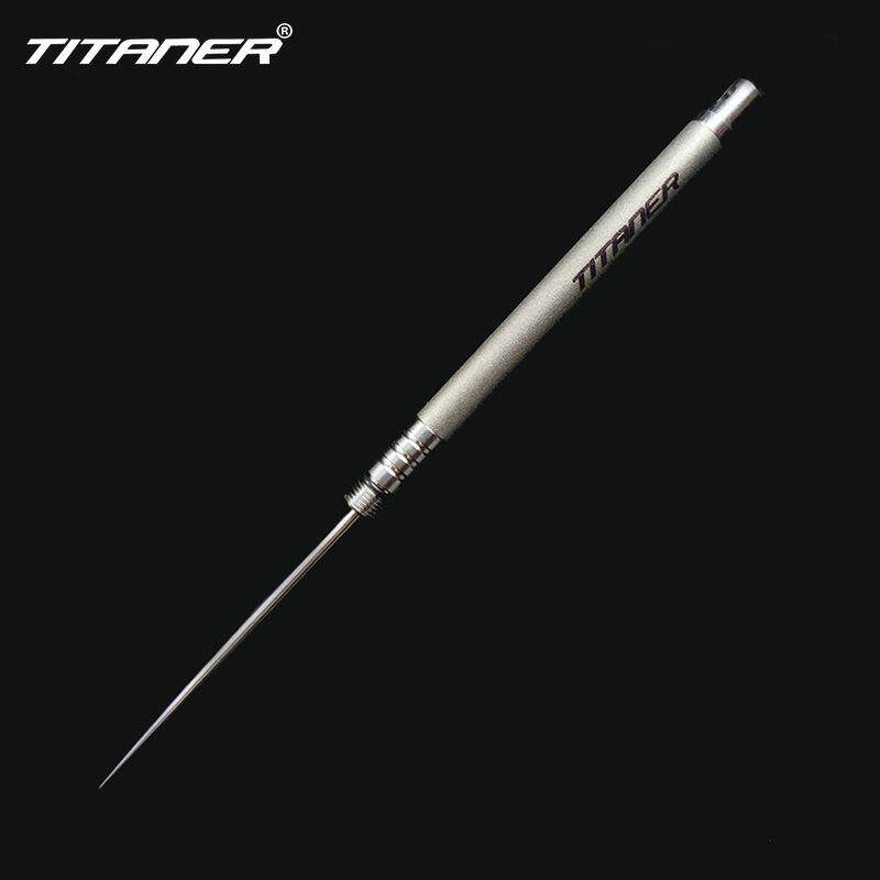 Titaner北斗作钛合金牙签筒带盒防水仓户外可携式护理单头TC4属水