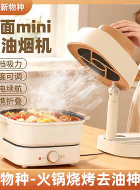 桌面抽吸油烟机家用烤肉火锅烧烤迷你小型可携式户外移动充电吸油