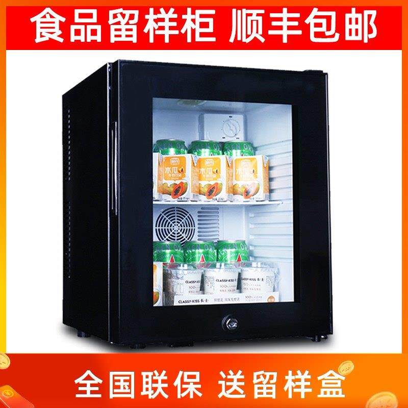 食品留样柜幼儿园学校饭厅留样小冰箱茶叶饮料小型冷藏展示柜带锁