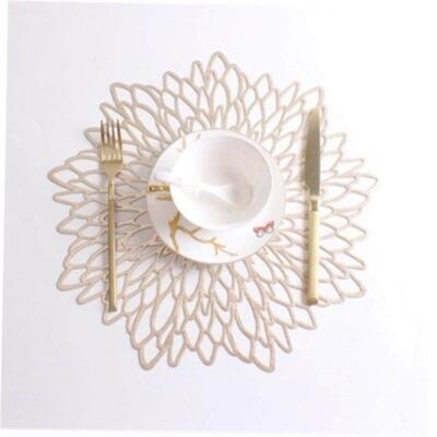 PVC placemat hibiscus flower table mat non-slip insulation