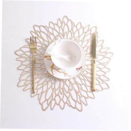 PVC placemat hibiscus flower table mat non-slip insulation