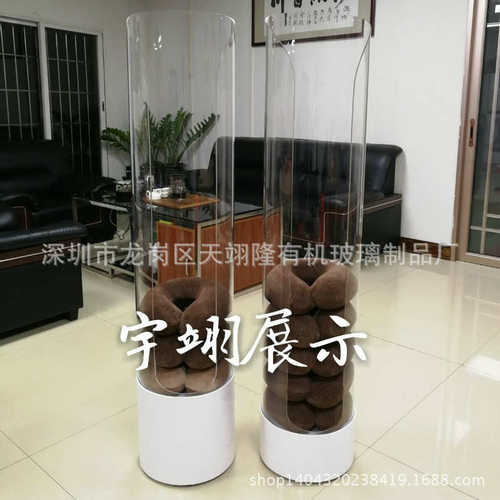 颈枕展柜亚克力飞机头枕展示柜U型车枕货架圆管形透明枕头陈列架