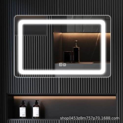 雾方形子智能镜触摸屏室led带浴灯防卫生间挂246墙化妆镜