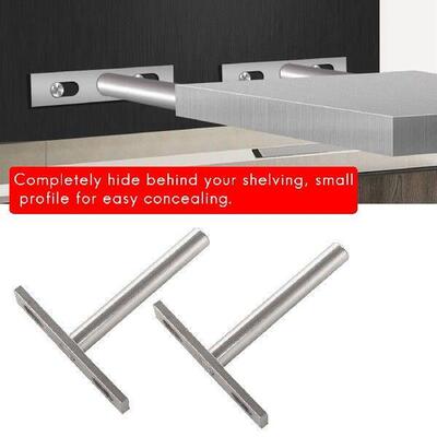6Pcs 3-Inch Invisible Floating Shelf Brackets, Hidden