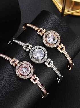 手链女生手链高颜值学生党韩版时尚满钻宝石女士热卖简约气质百搭