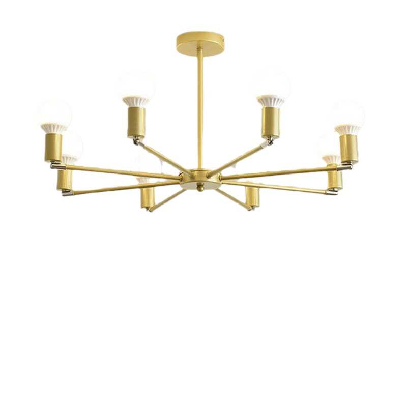 美式复古吊灯 服装店酒吧餐厅客厅6头简约创意loft个性铁艺吸顶灯