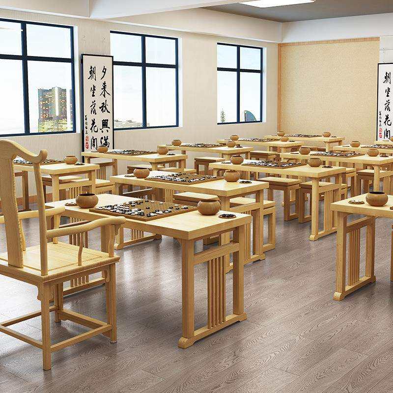 书法桌 幼儿园课桌椅实木书桌现代简约阅读写字桌国学桌书法桌