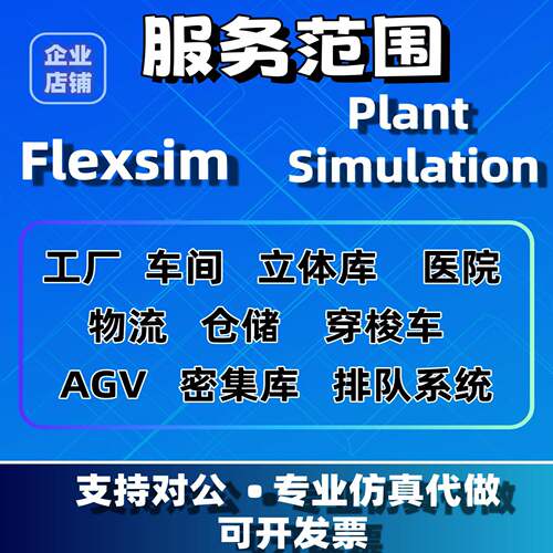 Plant Simulation物流彷真生产线彷真环形穿梭车效率模型制作代做