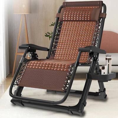 0竹躺椅CWS夏天折午休结J实耐用宿舍坐睡两趟椅子叠家用用休闲阳