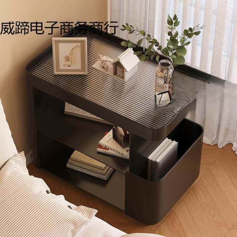 床头柜侧边柜轻奢高级感卧室简约现代置物架极窄可移动家用新款用