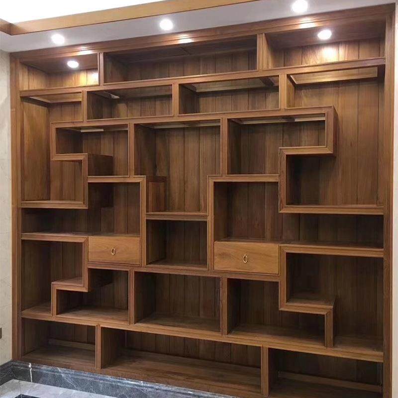 木材书架落地客厅简易置物架卧室收纳储物柜办公室物品展示柜实木