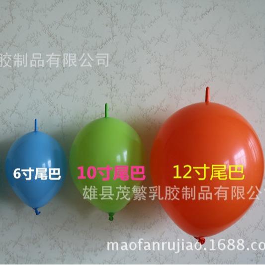 新款直销乐天太子12寸3.5克尾巴气球针尾灵可龙气球派对装饰布置