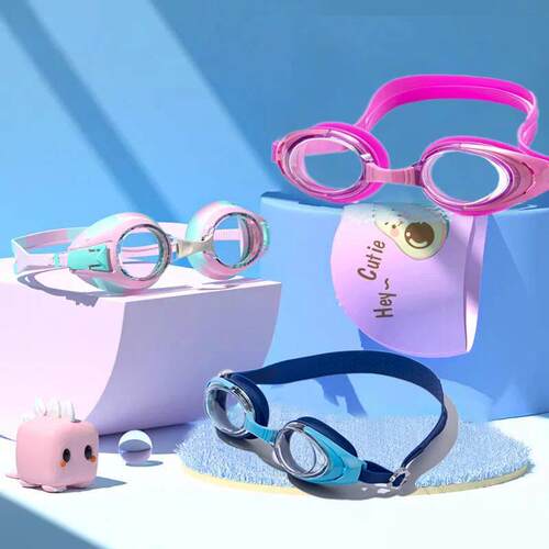 Kids Swimming Goggles Big Frame HD View Anti-fog Waterproof