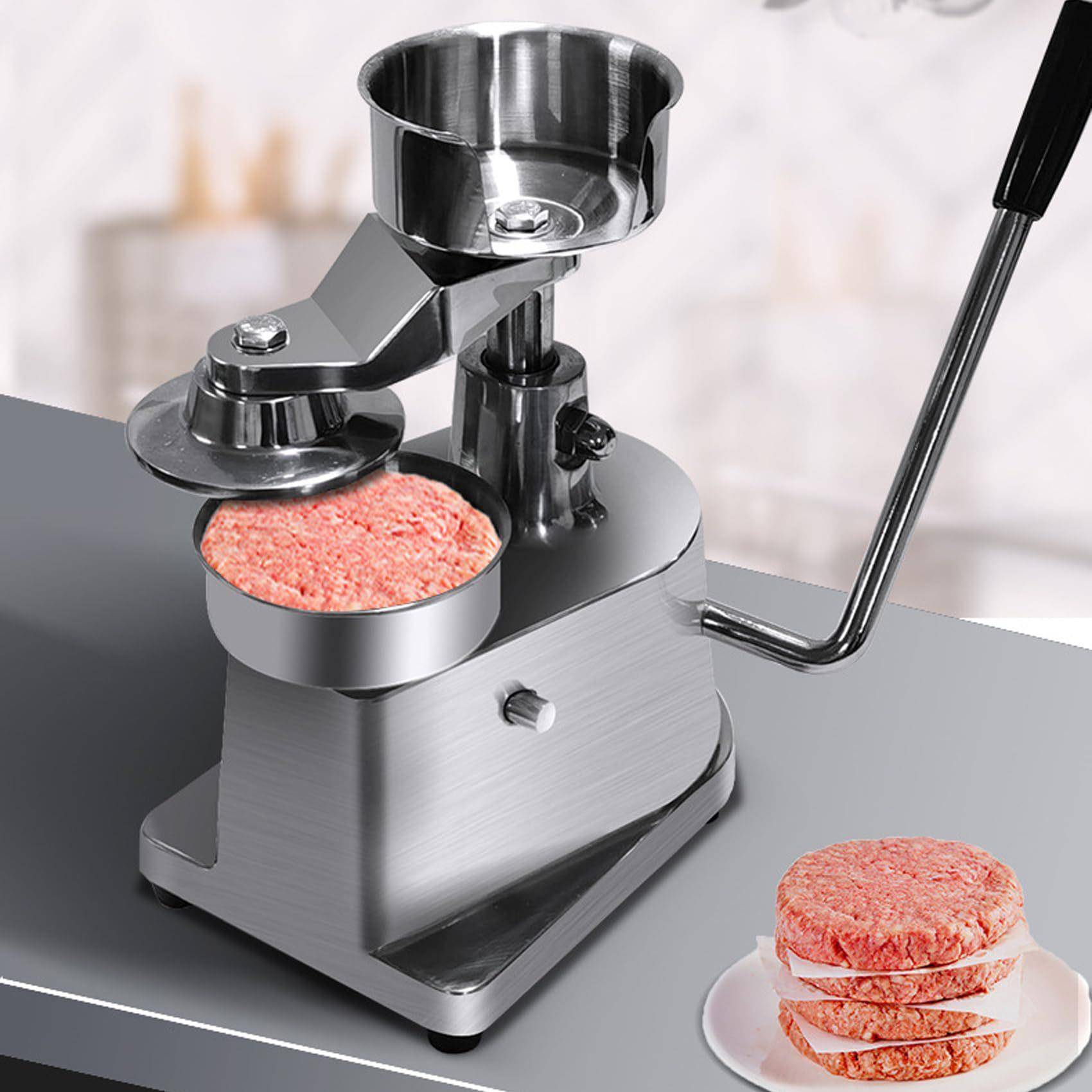 跨境热卖商用压肉饼机器手动压牛肉饼不锈钢汉堡肉饼成型机器工厂