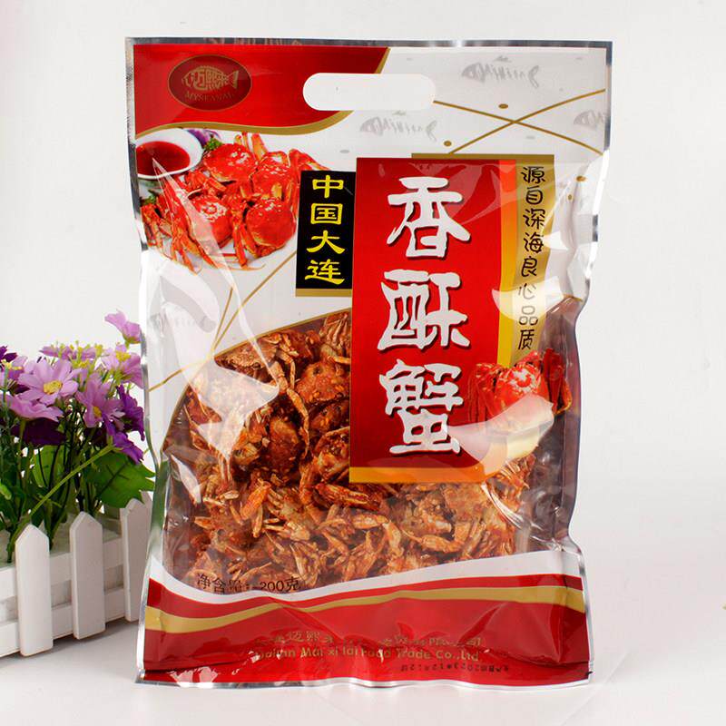 大连特产迈熙来香酥蟹200g袋装即食海鲜零食海蟹伴手礼包休闲食品