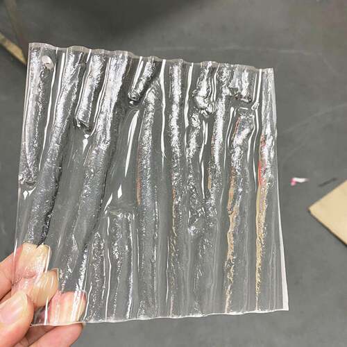 水波纹亚克力艺术吊顶炫彩透明波浪冰柱有机玻璃流水背景屏风异型