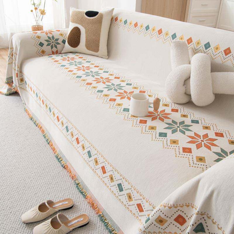 波西米亚沙发盖布2025新款四季通用雪尼尔防猫抓坐垫子防滑全盖巾