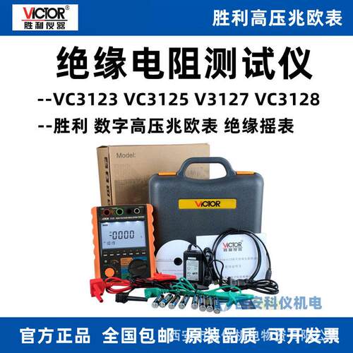 胜利VC3125/VC3123/VC3127/VC3128绝缘电阻测试仪数字兆欧表摇表