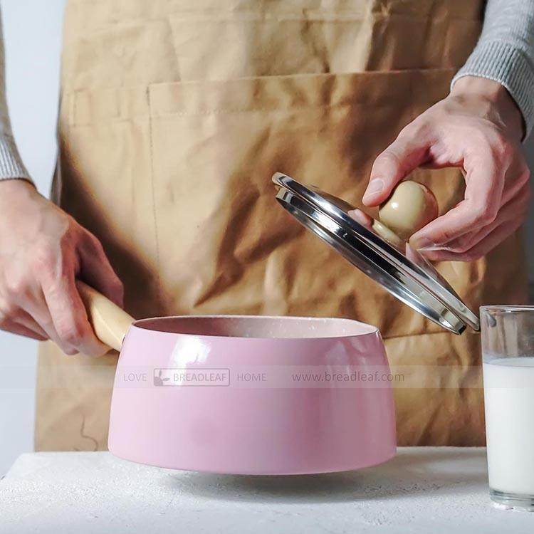 14cm锅麦饭石不粘小奶锅 单柄热煮奶汤锅 复合底 单只